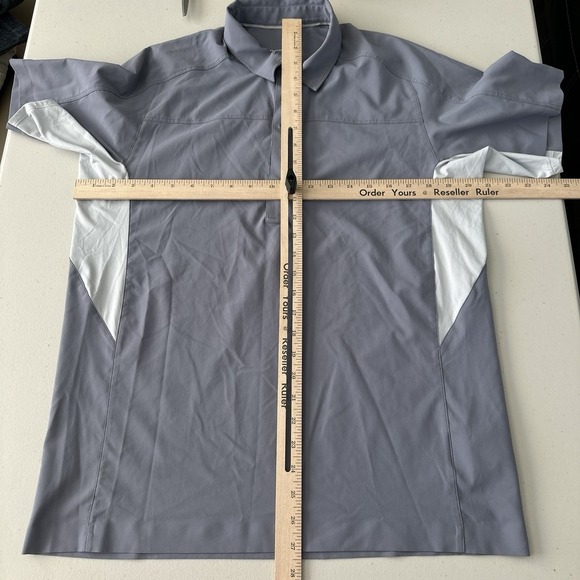 Arcteryx Adventus Comp Polo Mens Small Purple Gray Light Snap Breathable - Picture 8 of 10
